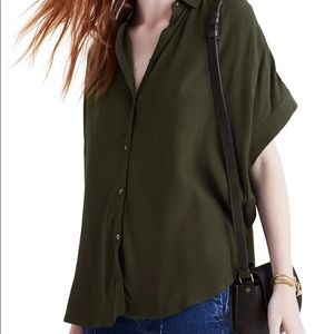 Madewell Central Drapey Short Sleeve Button Down